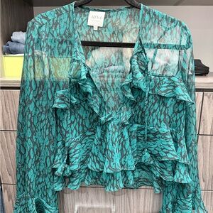 MISA LA Flounce Blouse